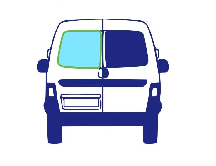 Lunette arrière gauche teinté verte